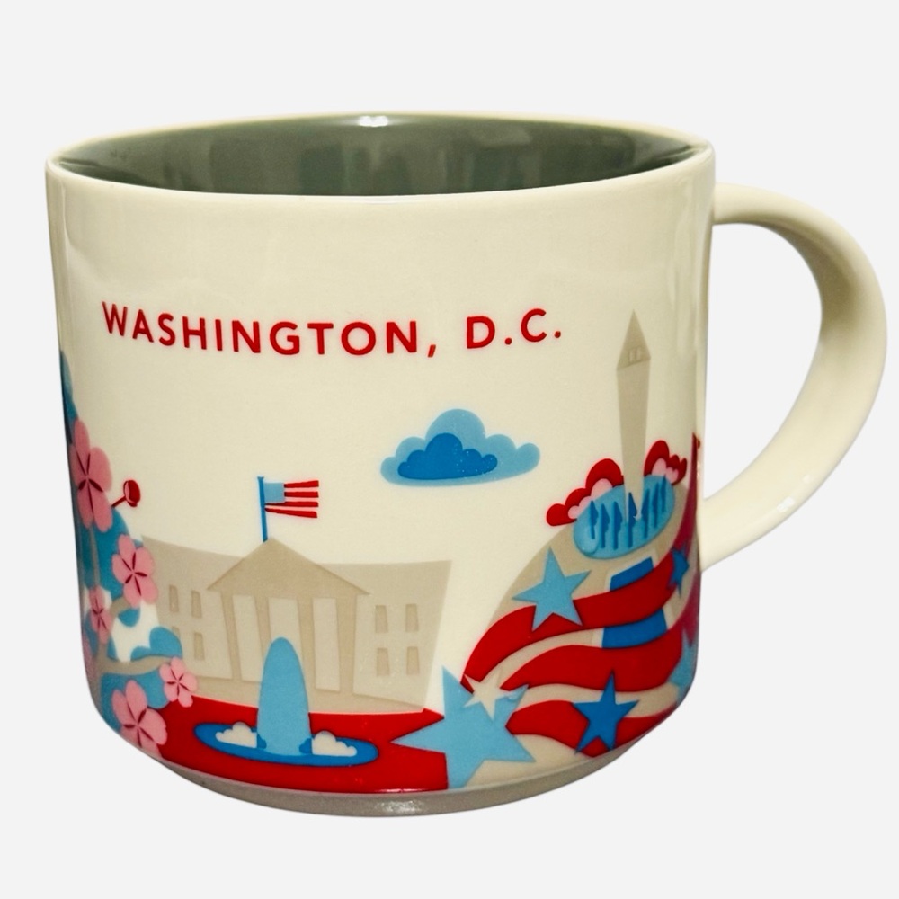 Starbucks Mug You Are Here Collection Series Washington D.C. 14 oz Coffee Cup